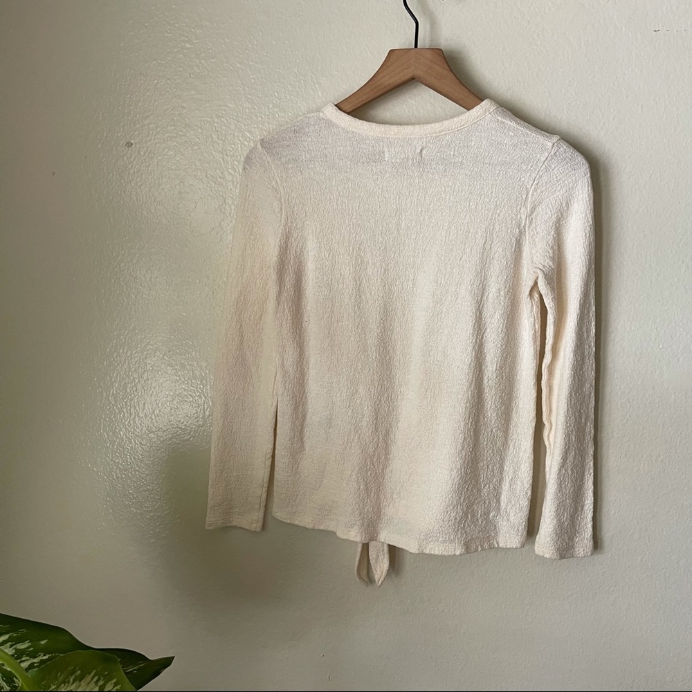 Madewell | Long Sleeve Side Tie Top - Picture 6 of 8